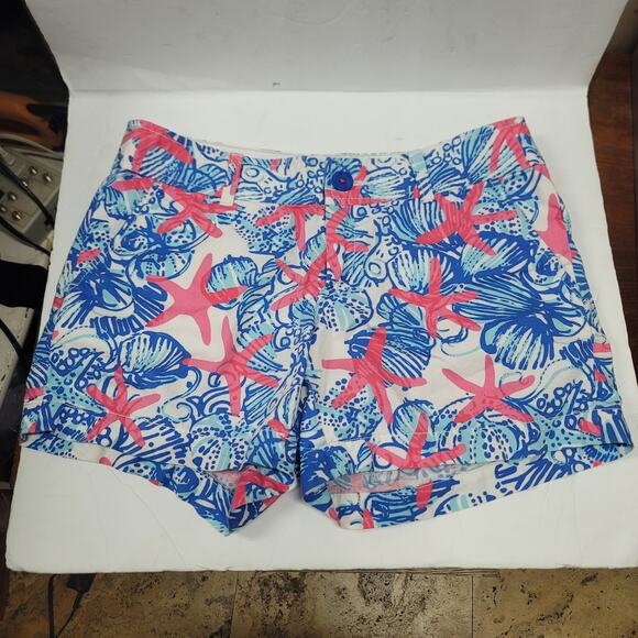 Lilly Pulitzer She She Shells Starfish Callahan Shorts Size 4 Casual NICE - Picture 1 of 7
